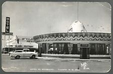 Motel El Sombrero Chrome Postcard Tijuana Mexico USS Tracer 1962 picture