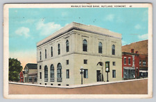Postcard Rutland Vermont Marble Savings Bank Posted 1926 picture