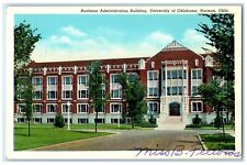 c1940 Business Administration Building University Oklahoma Norman OK Postcard picture