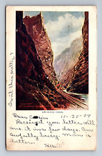 Royal Gorge Colorado Train Tracks Embossed Postcard c1904 picture