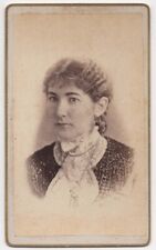 ANTIQUE CDV C. 1880s I.N. HAYS GORGEOUS YOUNG LADY IN FANCY DRESS GREENVILLE O. picture
