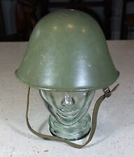 Pre WW2 Dutch Netherlands M23 M27 Steel Combat Helmet Black W Liner & Strap #22 picture