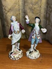 (2) Antique Meissen Porcelain Figurine Made In France Marked 19th C picture