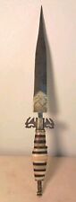 Antique Mid East Letter Opener Brass Copper And Iron Dagger picture