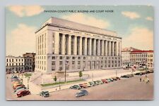 Postcard Davidson County Court House Nashville Tennessee TN, Vintage Linen M18 picture
