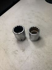 BONNEY TOOLS - Lot of 2 Shallow Sockets, (1-1/8”) 1/2” Drive & 3/4” Drive picture