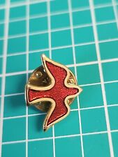 Vtg Red Dove Holy Spirit Gold Tone Lapel Pin  picture