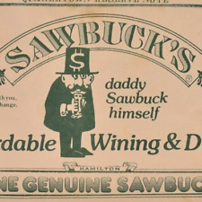 Vintage 1981 Daddy Sawbuck Restaurant Menu Quakertown Pennsylvania picture