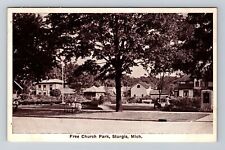Sturgis MI-Michigan, Free Church Park, Antique Vintage Souvenir Postcard picture