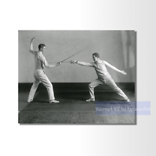Early 1900s Era, Two Men Fencing Duel Photo Print - Historical Sports Wall Art picture