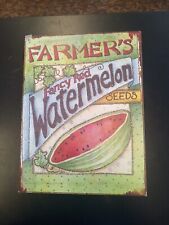 Antique Metal Watermelon Sign picture