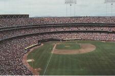 Oakland Coliseum Baseball Stadium Postcard - A's vs New York Yankees 6-1-86 picture