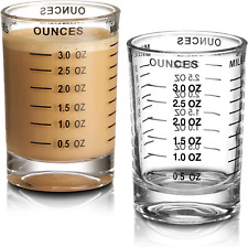 2 Pack Shot Glass Measuring Cup 3 Ounce Heavy Base Jigger Espresso Shot Glass picture