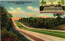 Vintage Postcard- Gov. Ritchie Super Highway Leading to Baltimore, MD. picture