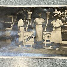1937 RPPC REAL PHOTO POSTCARD LA TROPICAL & CRISTAL BEER IN TROPICAL GARDEN picture