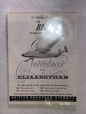 Vintage Elizabethan Aircraft British Airways Holiday 1952 Magazine 4.75