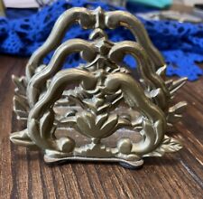 Vintage Crowning Touch Brass Victorian Design Letter Mail Sorter / Napkin Holder picture