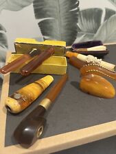 Rare,vintage-baltic Ambers Pipes and figure of a fish-Free Shipping, good price. picture