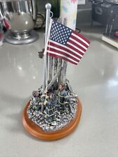 World Trade Center 9/11 Figurine - Firemen American Heroes Tribute Raising Flag￼ picture