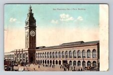 San Francisco CA-California, Ferry Building, Advertising, Vintage Postcard picture