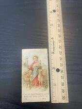 Antique Catholic Prayer Card Religious Collectible 1890's Holy Card. Sheep picture