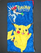 Vintage 1998 POKEMON Gotta Catch 'Em All Sleeping Bag Camping Pikachu Ash Kids picture