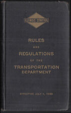 Illinois Central Railroad Rules Regulations of Transportation Department 1958 picture