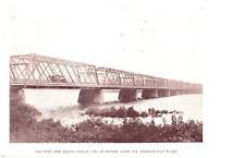 Trolley Car Holyoke & South Hadley Falls Bridge MA, Connecticut River Postcard picture