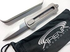 Titanium Slide Lock Manual Open EDC Knife w/ D2 Spear Point Blade&Glass Breaker picture