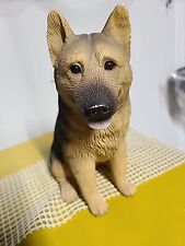 Lifelike Realistic Sitting Canine German Shepherd Police Dog Miniature Figurine picture