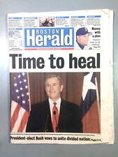 Bush Wins Election December 14, 2000 Boston Herald Time To Heal picture