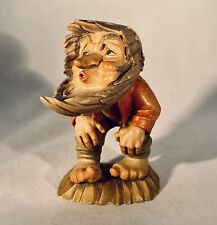 ANRI Hand Carved ”The Weatherman“ Little  Folks of the Salvans Italy 6” Troll picture