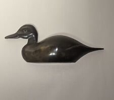 Vintage Solid Brass Duck Hanging Wall Mount Figurine Enesco USED GC P picture