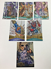 Marvel Metal Cards Lot of 6 Includes 1 Gold Blaster-Punisher Incomplete Set 1995 picture