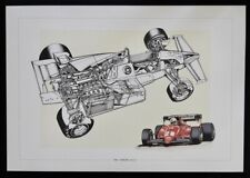 1983 Ferrari 126C3 Formula 1 D'Alessio LtdEd Art Print Cutaway Technical Drawing picture