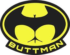 Funny Buttman Superhero Hardhat Helmet Vinyl Sticker Decal picture