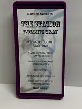 THE STATION ROLLING TRAY - PURPLE - MADE IN USA - STORAGE BOX - 3  Compartments picture