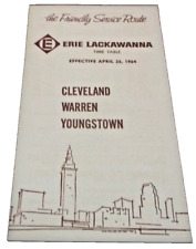 APRIL 1964 ERIE LACKAWANNA CLEVELAND WARREN YOUNGSTOWN OHIO PUBLIC TIMETABLE picture