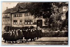 c1930's Boy Carolers Johann Sebastian Bach Home Eisenach Germany RPPC Postcard picture