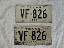 Vintage 1963 Texas License Plates- 2 Plate Set picture