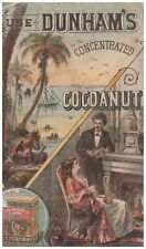 Dunham's Concentrated Cocoanut Trade Card Dual View Compton Litho St. Louis picture