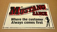 Mustang Ranch 2005 Ande Rooney Vintage Porcelain Sign 8.5” x 11.75” GREAT SEALED picture