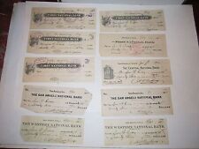(4) EARLY 1900'S CANCELLED BANK DRAFTS/CHECKS - SEE PICS - NICE - TUB BN-14 picture