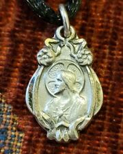 Sacred Heart Of Jesus (Tiny) Vintage & New Sterling Medal Catholic France picture