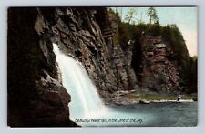 Beautiful Water Fall In Land Of The Sky North Carolina Antique, Vintage Postcard picture