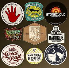 (9) NINE US Craft Beer Stickers picture