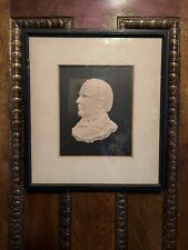 Antique 122 yr old Bas Relief Paper Portrait of President William McKinley picture