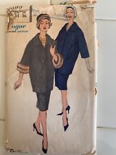 Vintage Vogue 1958 Sewing Pattern 9599 Suit, Size 14 Bust 34 Hip 36 picture