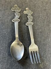 WALT DISNEY MICKEY MOUSE STAINLESS BY BONNY Kids - Fork & Spoon 5.5” picture