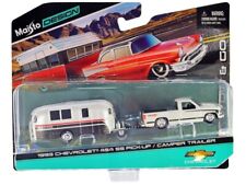 1/64 Maisto 1993 Chevrolet 454 SS Pickup Truck Camper White Model Car 15368-22A picture